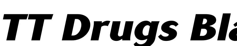 TT Drugs Black Italic Font Download Free